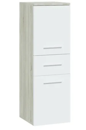 Express Levering Lage badkamerkast LUPO LP3 sonoma / wit hoogglans