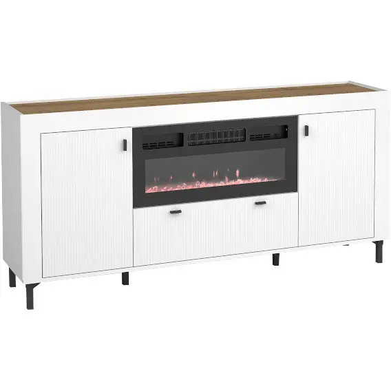 Exclusieve Aanbieding Commode met haard MOSSO 07K wit