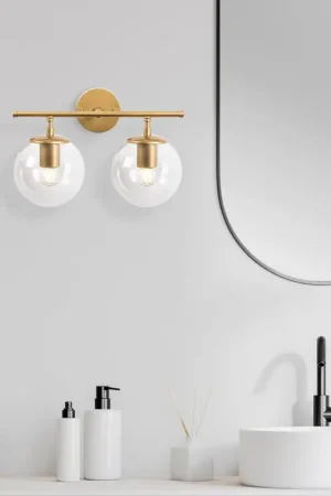 Superprijs Wandlamp Roe 2-Lichts Shiny Goud