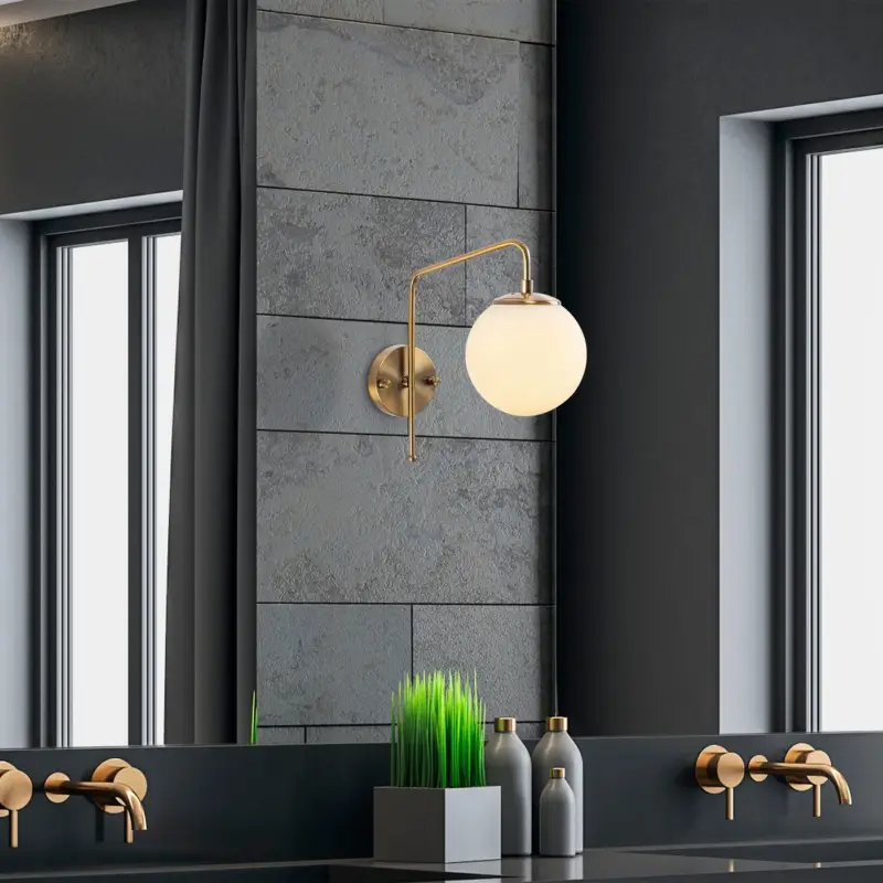 Voordeelprijs Wandlamp Viran Goud/Wit Medium