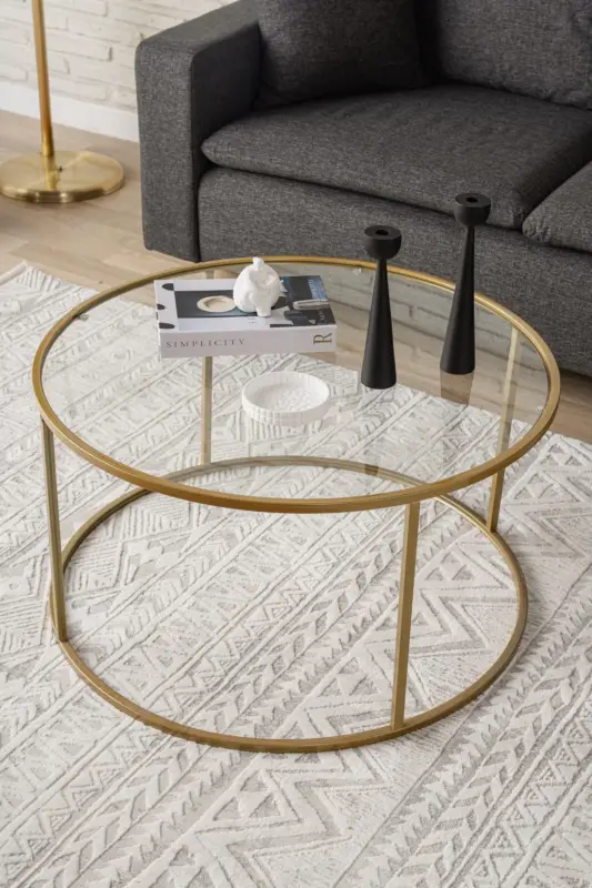 Bestel Nu Salontafel Berlin Goud Ø80cm
