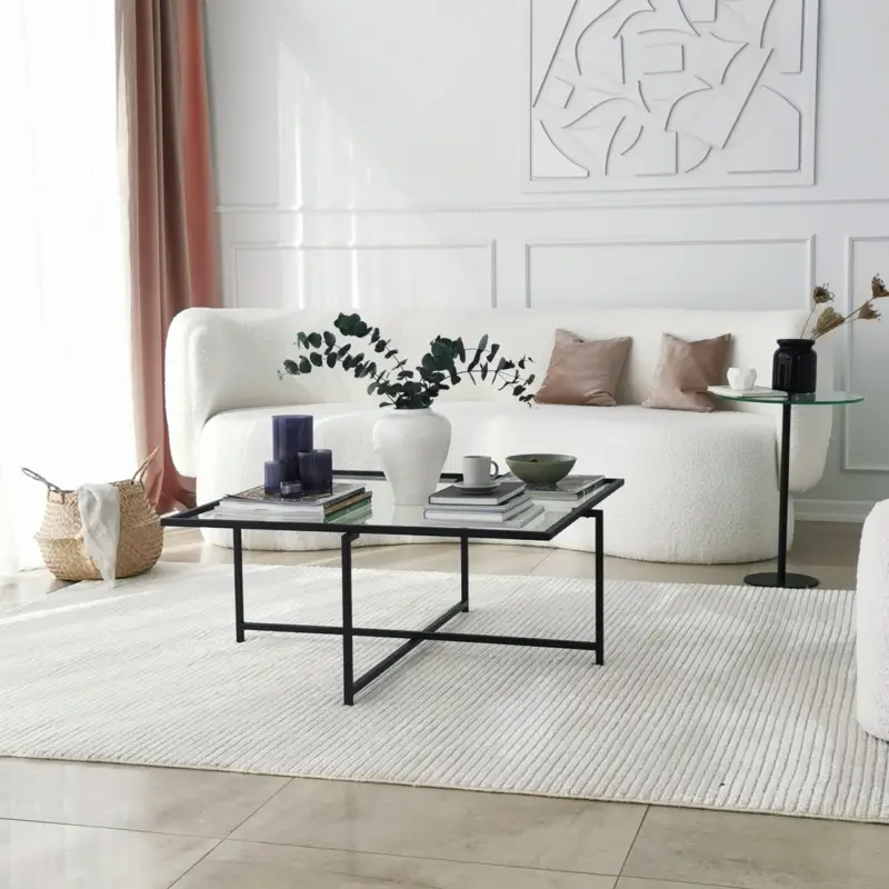 Salontafel Sun Zwart 85x85cm Beste Prijs