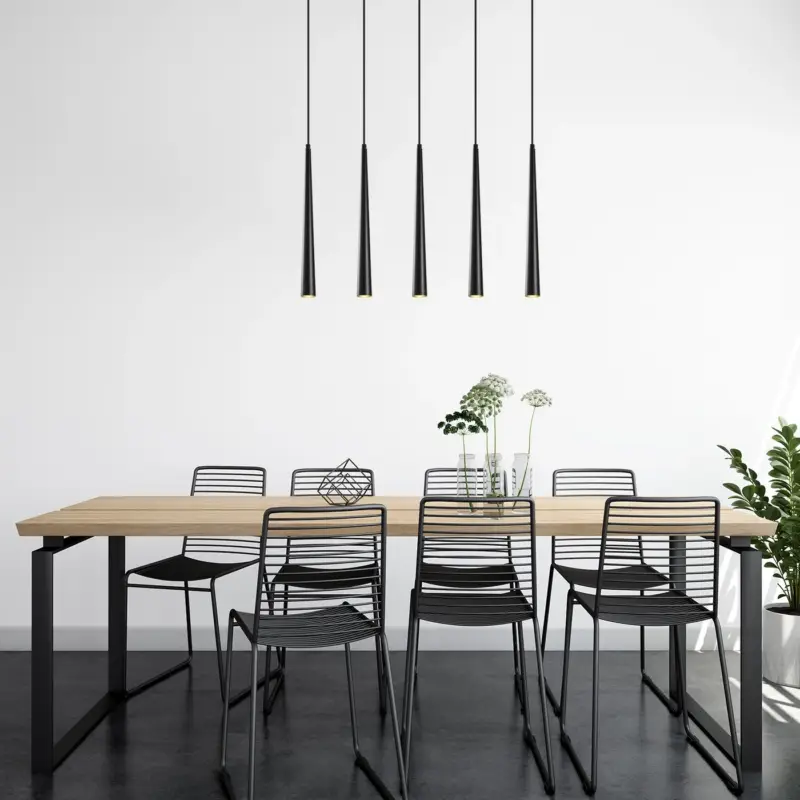 Hanglamp Ugur Zwart 5-Lichts Premium