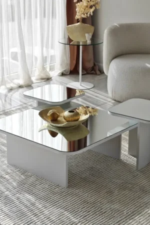 Betaalbaar Salontafel Jazz Wit Set van 3
