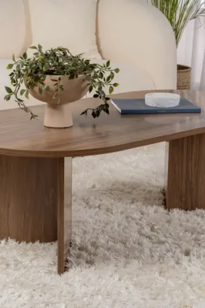 Beperkte Voorraad Salontafel Sable Ovaal Walnoot 120cm
