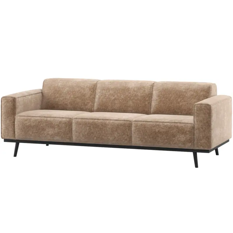 Veilige Betaling Woood 3-zits Bank Statement 230cm Chenille Velvet Taupe