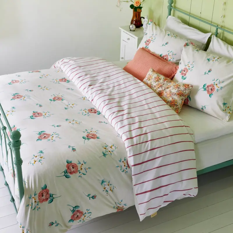 Dekbedovertrek Walra Red Roses Off White Renforcé Lage Prijs
