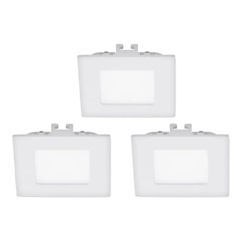 Weekendaanbieding Eglo - SET van 3 LED-inbouwspots FUEVA 1 LED/2,7W/230V 8,5x8,5 cm