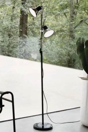 Ideal Lux - Vloerlamp POLLY 2xE27/60W/230V zwart Direct Beschikbaar