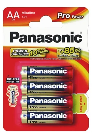 Panasonic LR6 PPG - 4 st. Alkaline batterij AA Pro Power 1,5V Superprijs