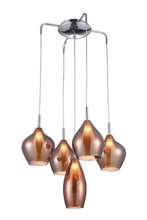 Veilige Betaling Azzardo AZ3172 - Hanglamp aan koord MILANO 5xG9/40W/230V
