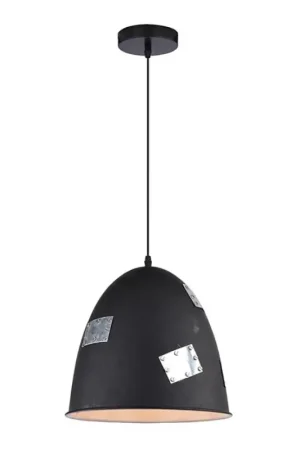 Zwarte Hanglamp aan koord PATCH 1x E27 / 60W / 230V Meest Verkocht