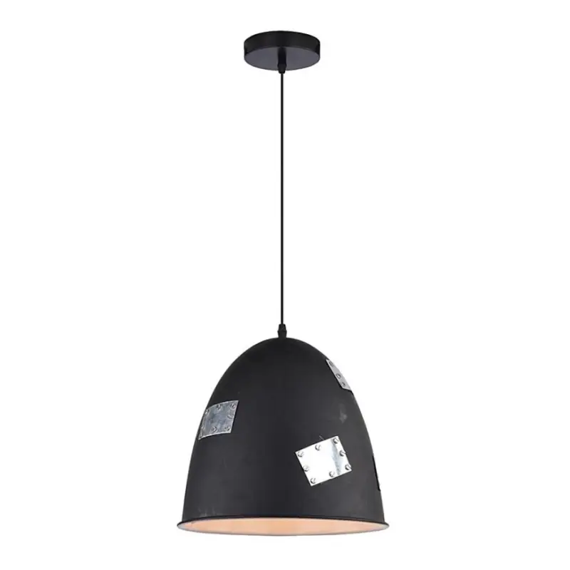 Zwarte Hanglamp aan koord PATCH 1x E27 / 60W / 230V Meest Verkocht