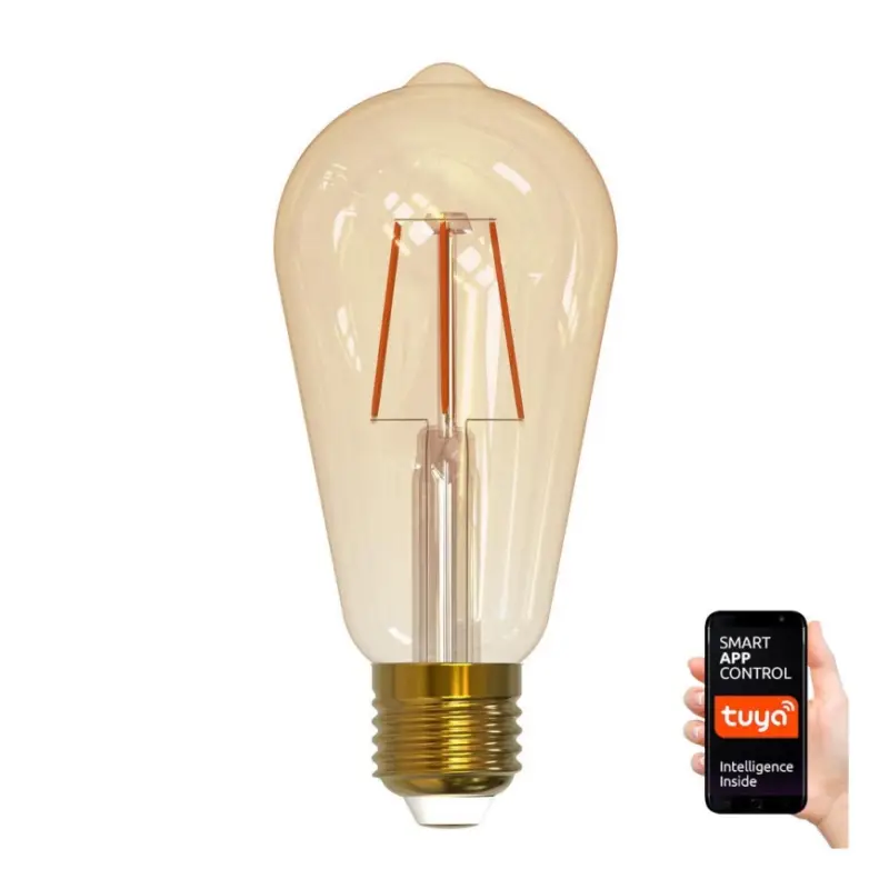 LED Lamp dimbaar VINTAGE ST64 E27/5,5W/230V 1800-2700K Wi-fi Tuya Gecertificeerd