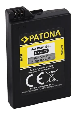 PATONA - Batterij Sony PSP 2000/PSP 3000 1200mAh Li-lon 3,7V Direct Verzonden