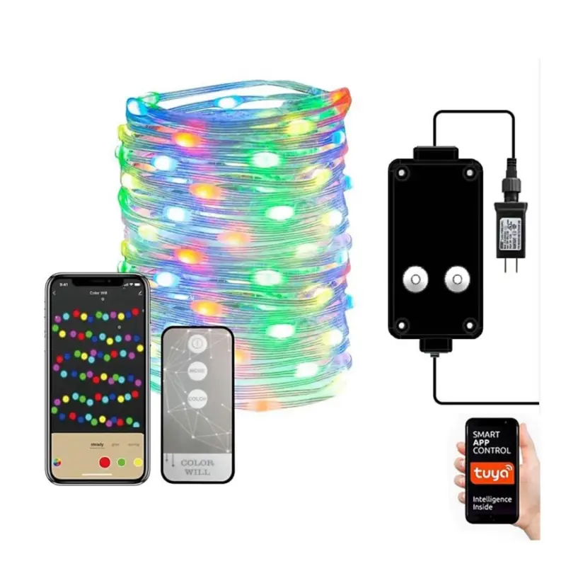 Seizoensaanbieding Immax NEO 07736L - LED RGB Dimbaar buitenshuis strip NEO LITE LED/8,4W/230V 16 m IP44 Wi-Fi Tuya