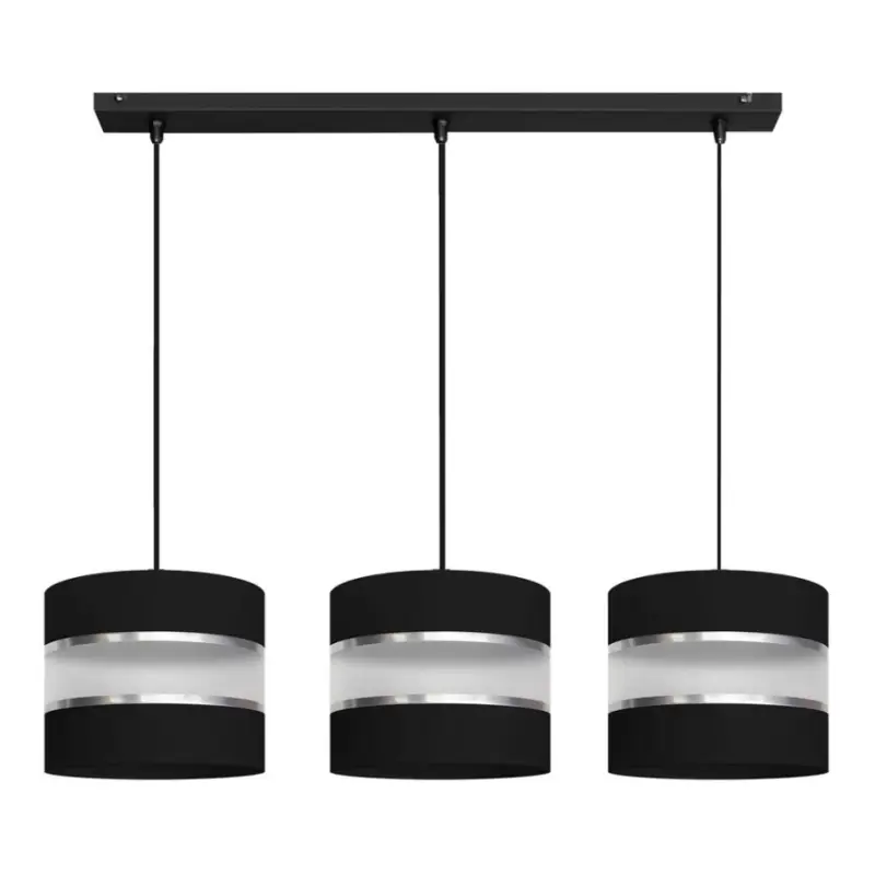 Must-Have Zwarte Hanglamp HELEN 3x E27 / 15W / 230V