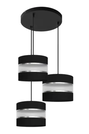 Zwarte Hanglamp HELEN 3x E27 / 15W / 230V Rechtstreeks Van De Fabrikant