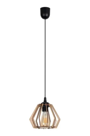Zwarte Hanglamp aan een koord BERGO 1x E27 / 60W / 230V Merkproduct