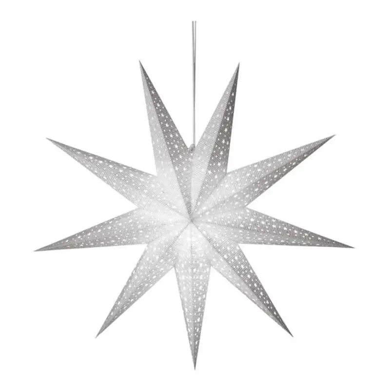 Kerstdecoratie 1xE14/25W/230V d. 60 cm zilver Weekendaanbieding