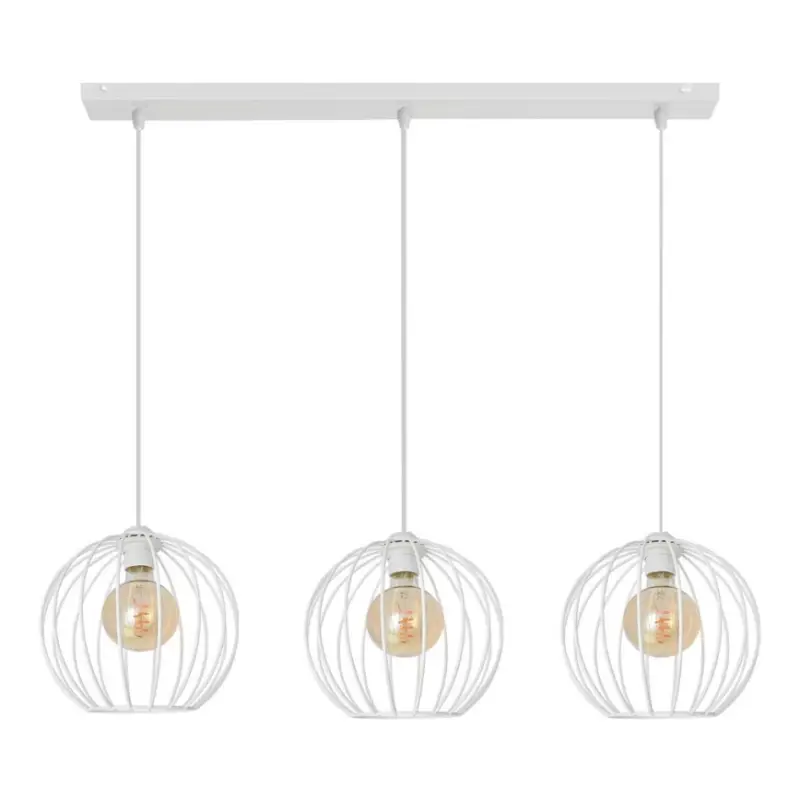 Hanglamp aan een koord MERCURE 3xE27/15W/230V wit Flitsaanbieding