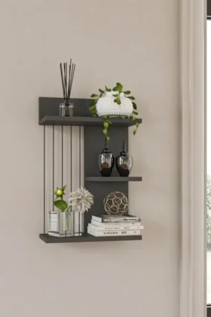 Wandplank KINIK 60x40 cm antraciet Op = Op