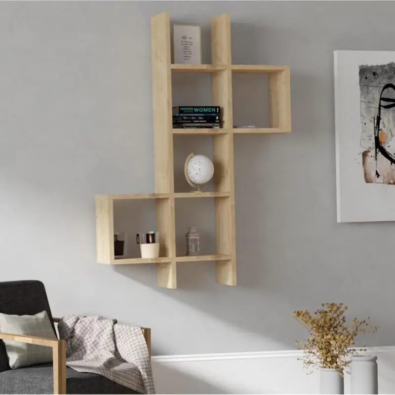 Wandplank KENO 125x79 cm bruin Speciale Aanbieding