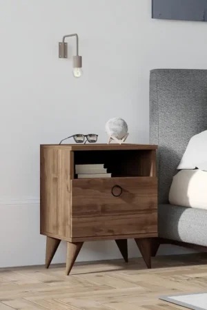 Nachtkastje BARLO 40x37 cm bruin Beste Prijs