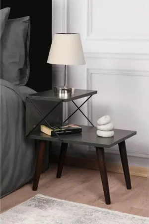 Superprijs Nachtkastje CROSS 55x50 cm antraciet