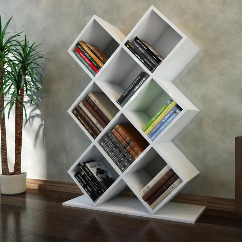 Tijdelijk Beschikbaar Boekenkast KUMSAL 129x90 cm wit