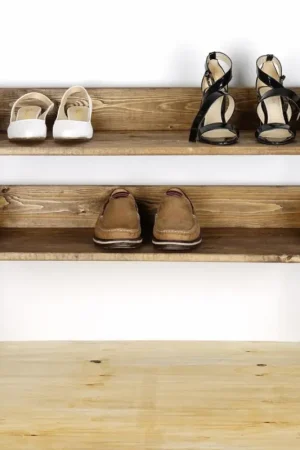 Schoenenkast BORU 50x90 cm zwart/spar Gratis Retour