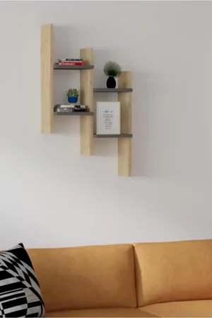 Wandplank SU 85x49 cm beige/antraciet Hete Deal