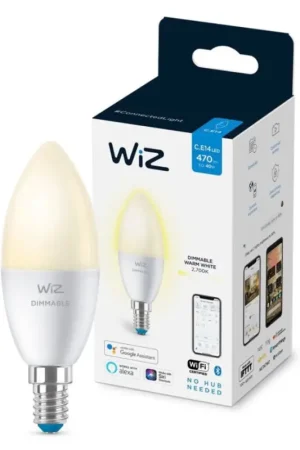 Dimbare LED Lamp C37 E14/4,9W/230V 2700K CRI 90 Wi-Fi - WiZ Laatste Versie
