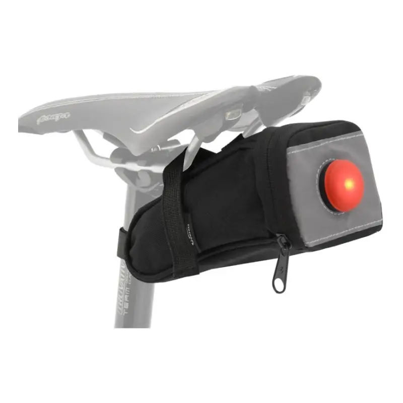 Dagaanbieding Fietszadeltas 0,5 l met achter LED-licht 2xCR2032