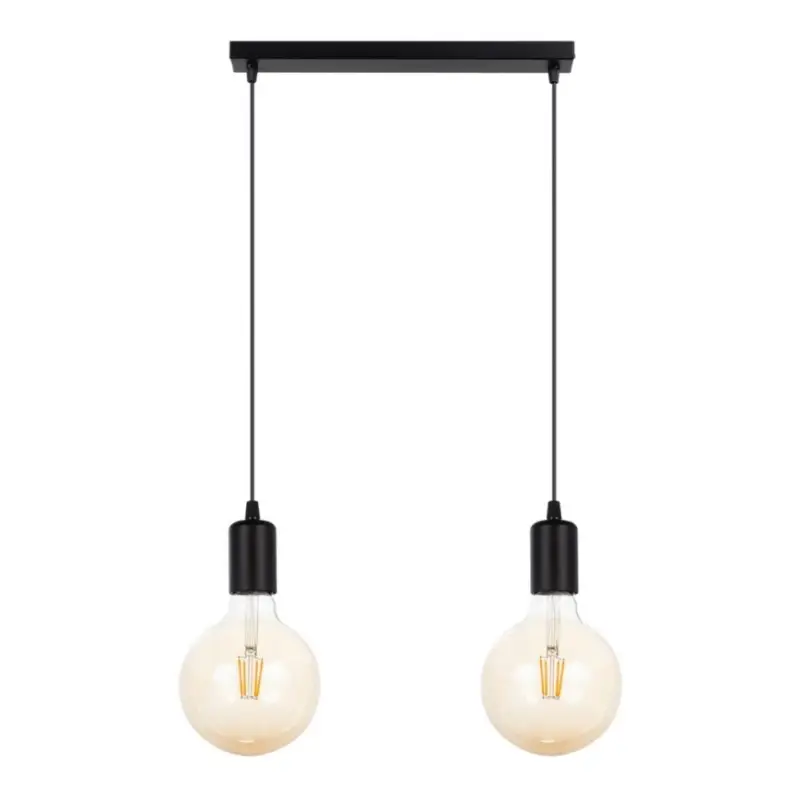 Favoriet Hanglamp aan een koord MIROS 2xE27/60W/230V zwart