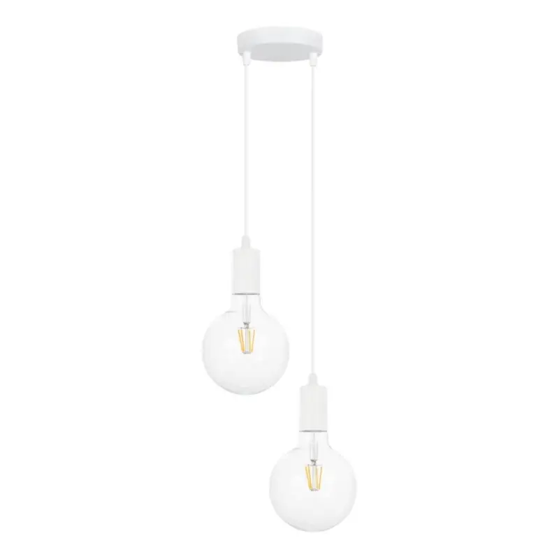 Lage Kosten Hanglamp aan een koord MIROS 2xE27/60W/230V rond wit