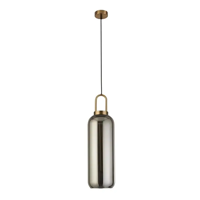 Searchlight - Hanglamp aan een koord PIPETTE 1xE27/60W/230V shiny Dagaanbieding