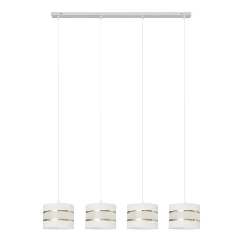 Flitsaanbieding Hanglamp aan een koord HELEN 4xE27/15W/230V wit/gouden