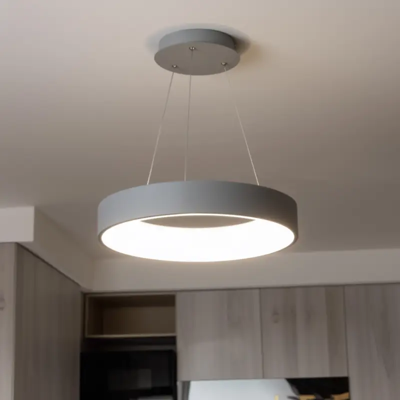 Alleen Vandaag Brilagi - Dimbare LED-hanglamp aan kabel FALCON LED/80W/230V 3000-6500K Ø 60 cm grijs + afstandsbediening