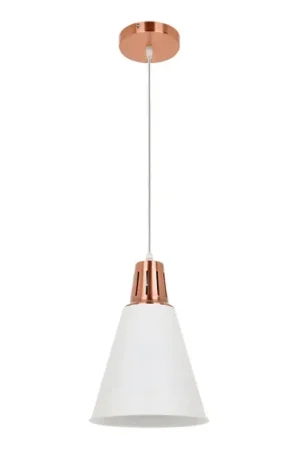 Koop Online Hanglamp aan kabel SHADE 1xE27/15W/230V koper/wit