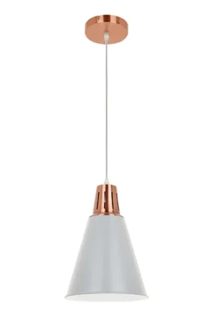 Hanglamp aan kabel SHADE 1xE27/15W/230V koper/grijs Favoriet