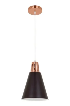 Hanglamp aan kabel SHADE 1xE27/15W/230V koper/zwart Flitsaanbieding