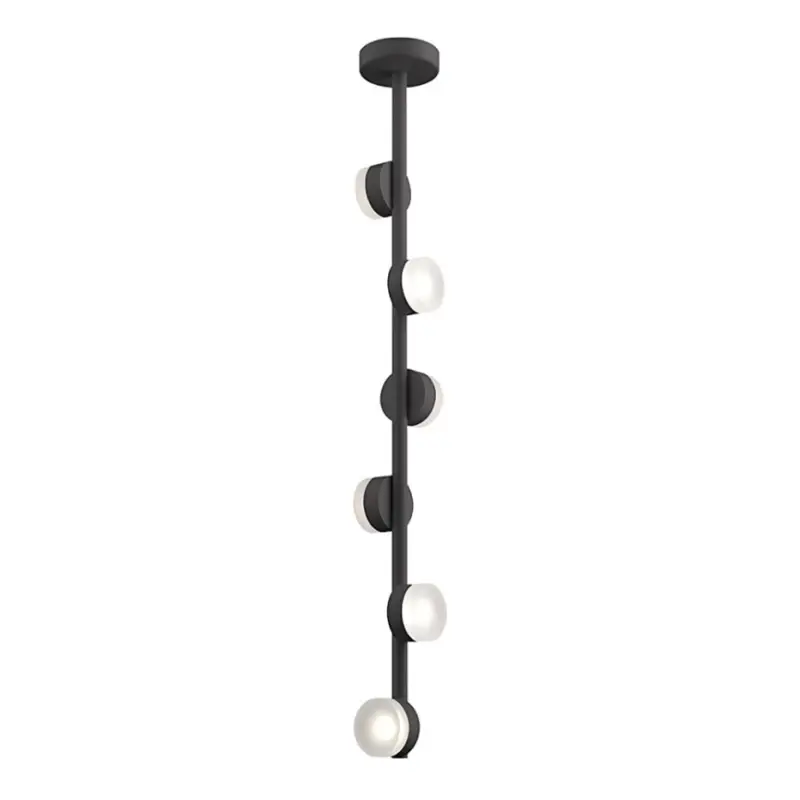 Gereduceerde Prijs LED-kroonluchter aan stang COMFORT 6xLED/5W/230V zwart