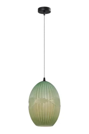 Actieprijs Hanglamp aan een koord ELLIPTIC 1xE27/11W/230V groen