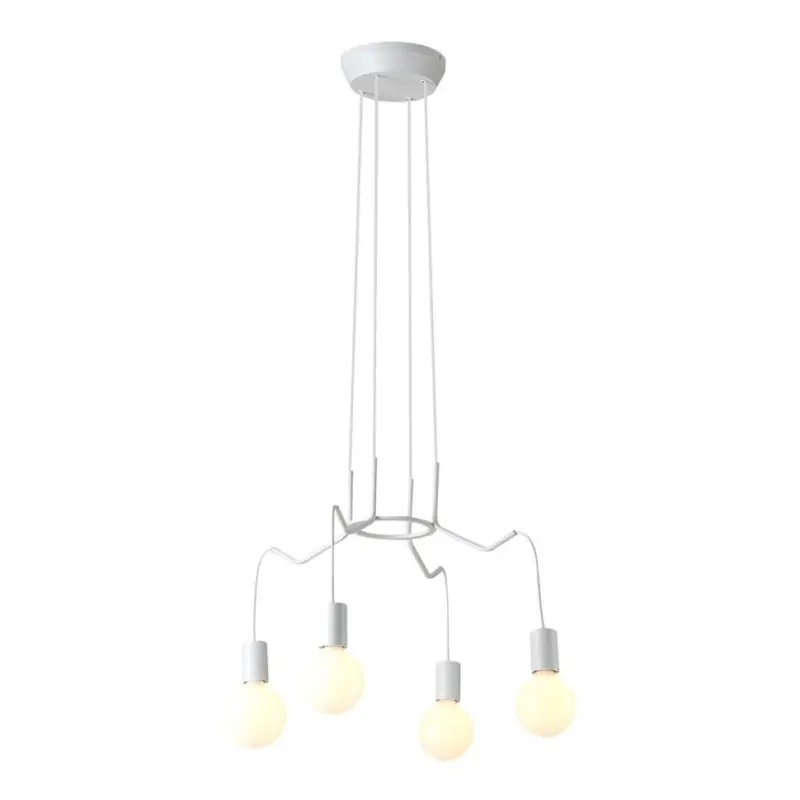 Hanglamp aan een koord BASSO 4xE27/40W/230V wit Hoge Kwaliteit