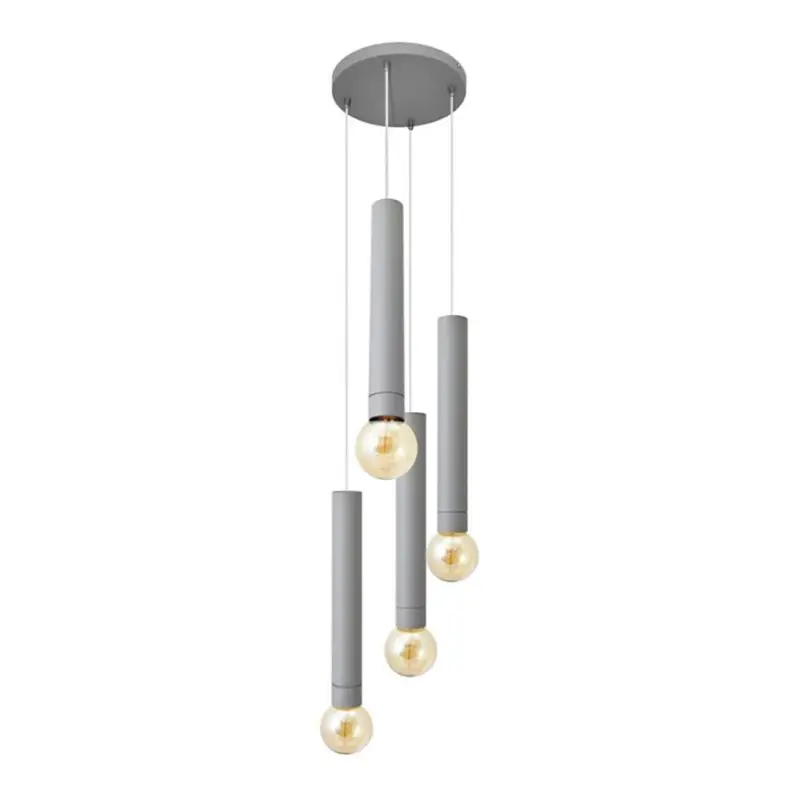 Hanglamp aan een koord TUBA 4xE27/15W/230V grijs Aanbieding
