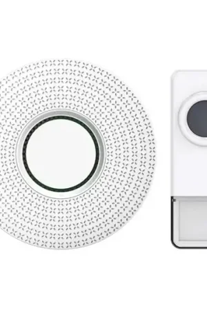 Draadloze deurbel met stekker 230V/1xA23 IP55 wit Gecertificeerd
