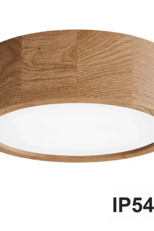 Badkamer plafondlamp CLEO 2xE27/24W/230V IP54 diameter 27,5 cm eiken Goedkoop
