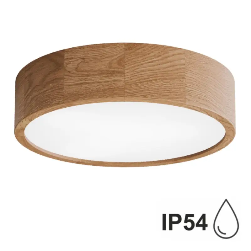 Badkamer plafondlamp CLEO 3xE27/24W/230V IP54 diameter 37,5 cm eiken Korting