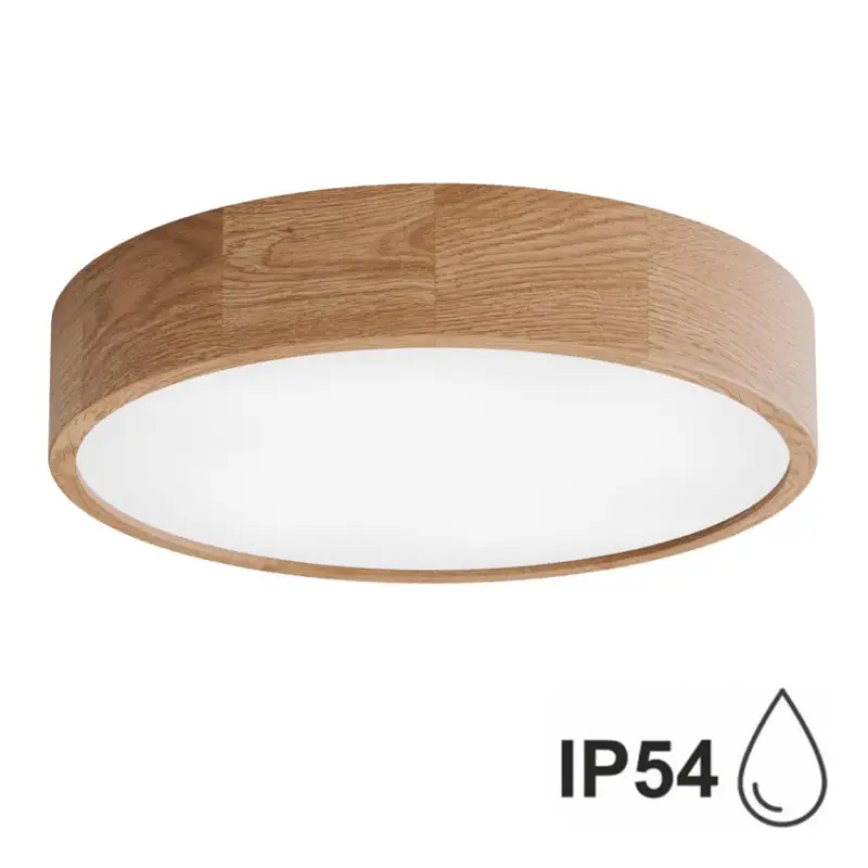 Beperkte Voorraad Badkamer plafondlamp CLEO 4xE27/24W/230V IP54 diameter 47,5 cm eiken